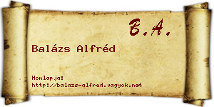 Balázs Alfréd névjegykártya